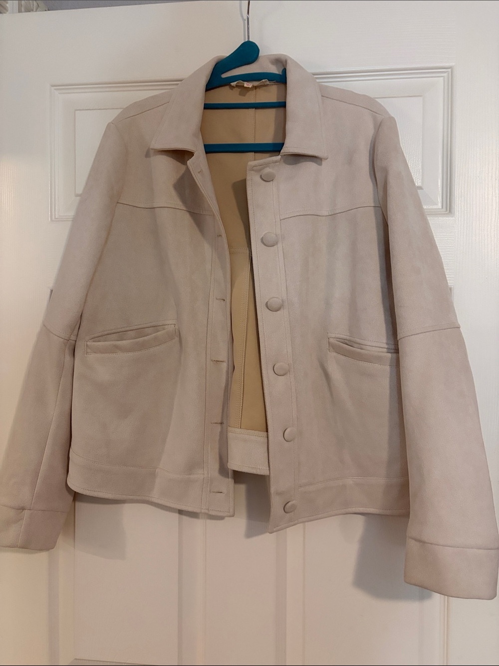 Solitaire Women's Faux-Suede Button-Front Jacket